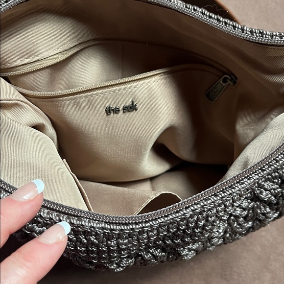 The Sak Brown Crochet Shoulder Bag - Picture 2 of 4